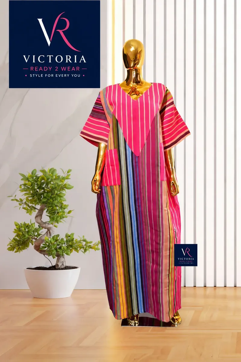 Pink Stripe Kaftan