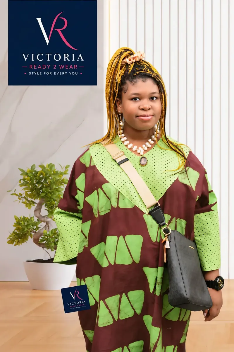 Leaf Adire Kaftan