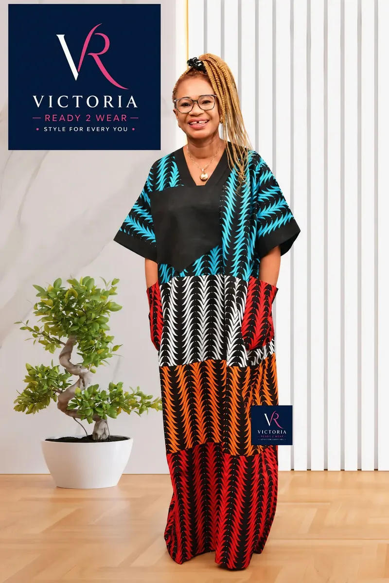 Chevron Patchwork Kaftan