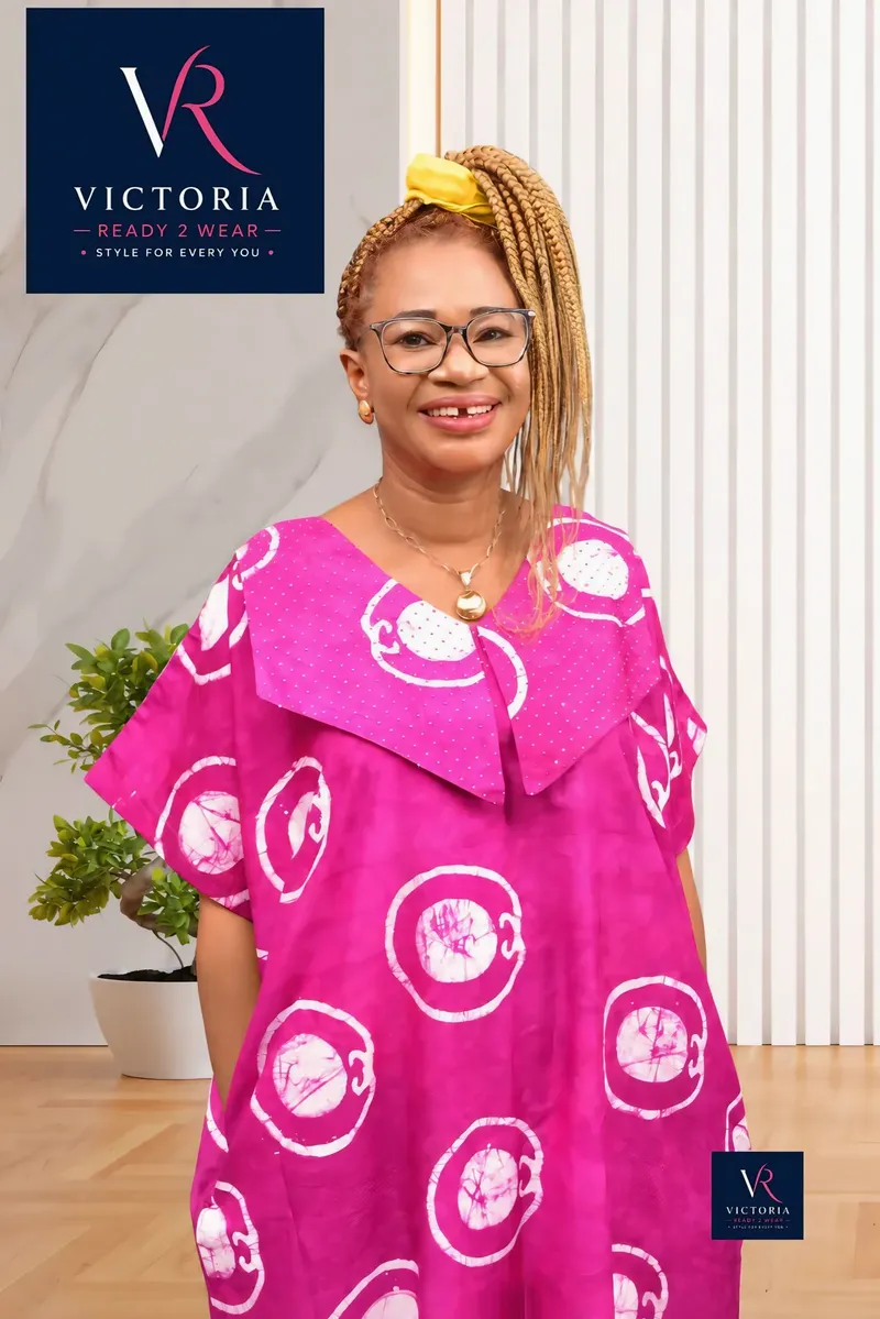 Fuchsia Tie-Dye Kaftan